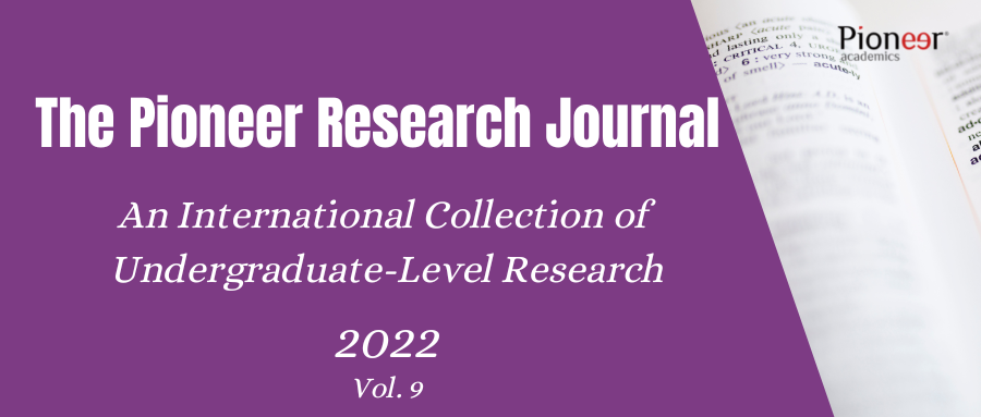Announcing the 2022 Pioneer Research Journal