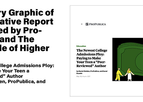 Summary Graphic of Investigative Report Published by ProPublica and The Chronicle of Higher Ed