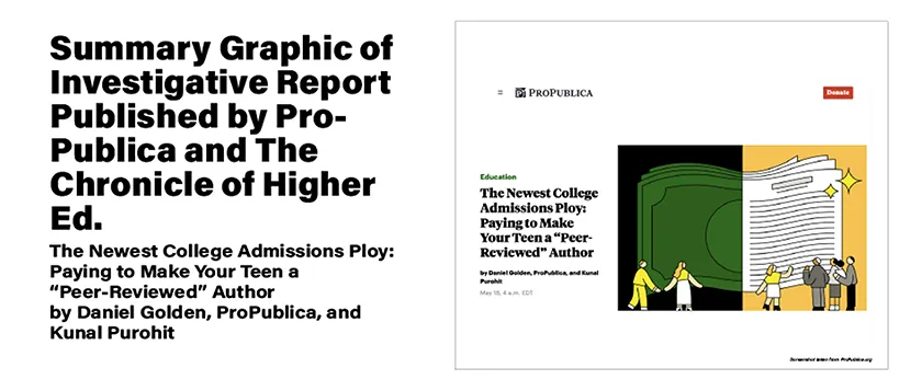 Summary Graphic of Investigative Report Published by ProPublica and The Chronicle of Higher Ed