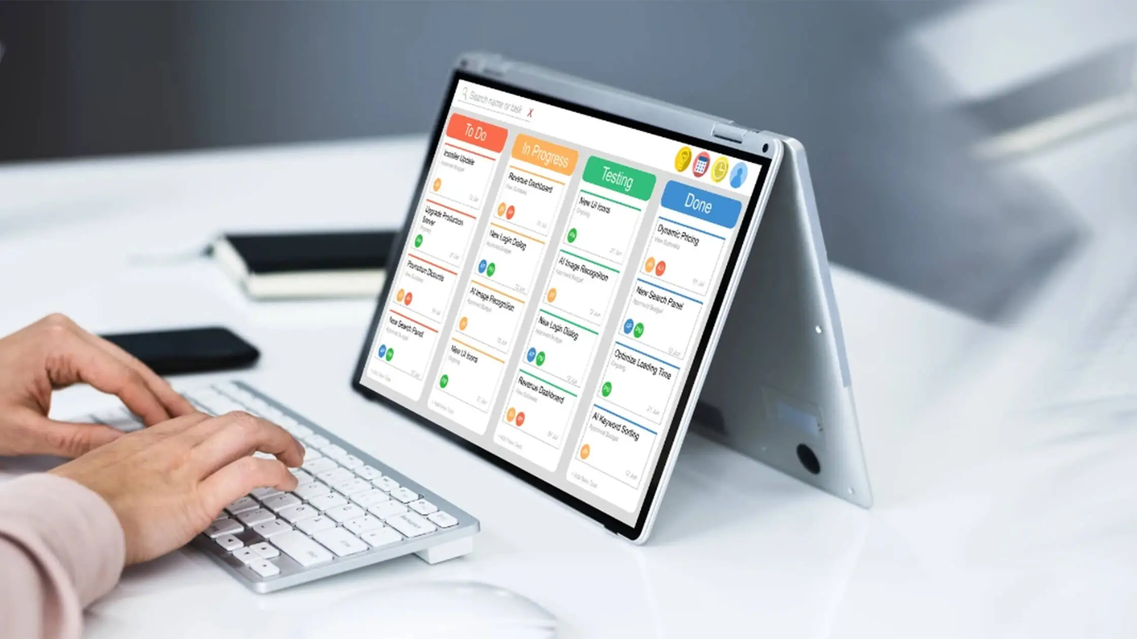 Kanban project schedule management app