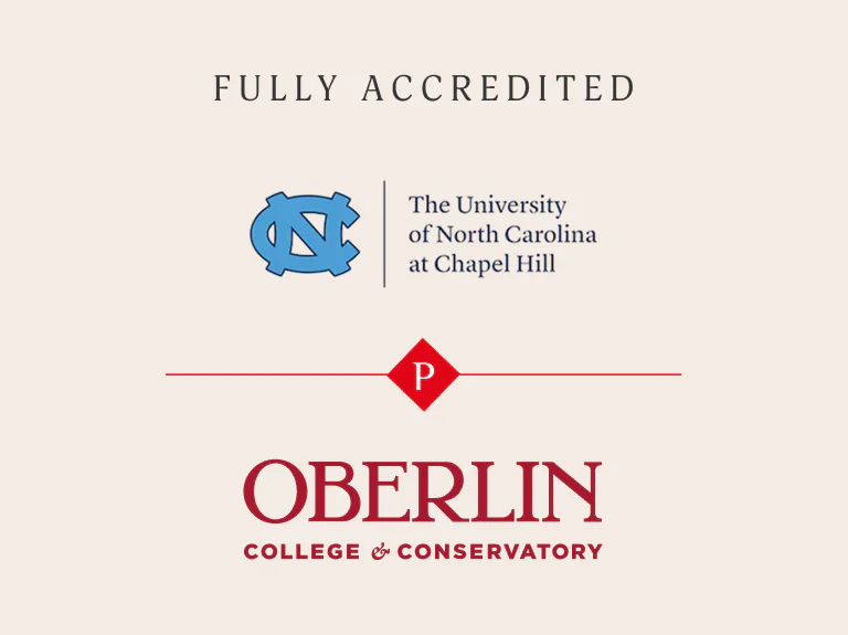 Pioneer Academics fully accredited by Oberlin and UNC-Chapel Hill