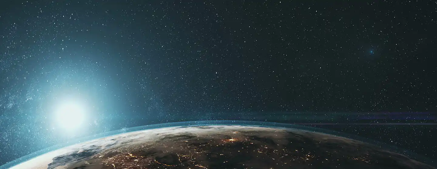 Earth from the space at sunrise — representing the global scope of the GPSI research program.